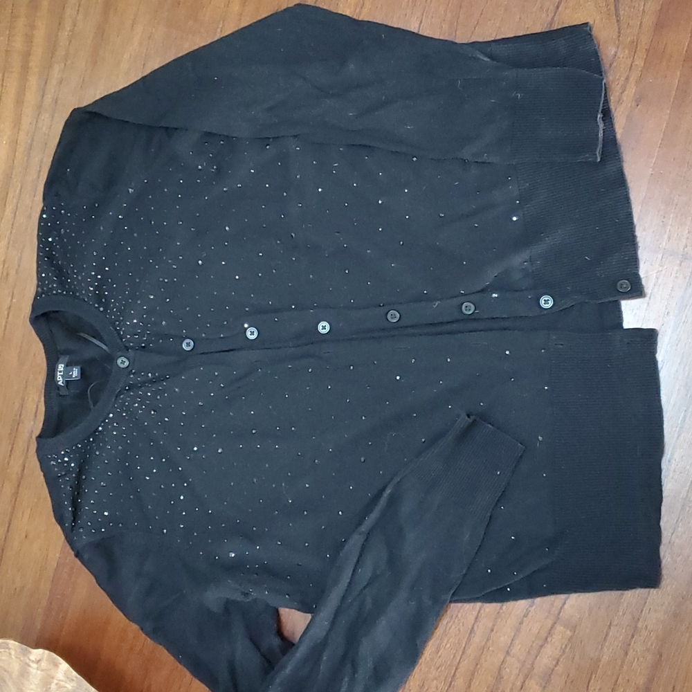 Apt. 9 sequin sparkle cardigan size L
